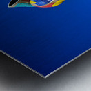 Sculpture of Woman and Bird in Barcelona park by Joan Miro Metal print