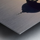 Badshahi mosque towers at sunset in Lahore Metal print