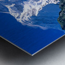 Karakoram range shows snow capped peaks and rocky terrain Metal print