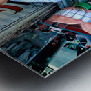 Street dentist offers services in Peshawar with dental models Metal print