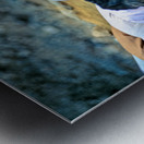 Muslim men pray towards Mecca in Pakistan during prayer time Metal print