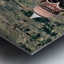 Mosque towers stand tall in Chitral Pakistan on a clear day Metal print