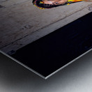 A woman holds her child in a Kalash village Metal print