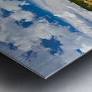 Visitors stroll the Upper Geyser Basin boardwalk Metal print