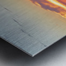 Sunset view over Monument Valley in Utah with dark silhouettes Metal print