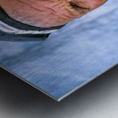 Elderly man in Bukhara Uzbekistan engages in local culture Metal print