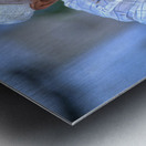 Elderly man plays chess in Bukhara Uzbekistan Metal print