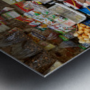 Women selling fresh vegetables in Hanoi market Metal print