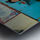 People enjoying time together in a cafe in Ho Chi Minh City Metal print