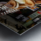 Craftsman sells handmade baskets in Ho Chi Minh City Metal print