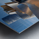 Construction and architecture near the river in Bilbao Spain Impression metal