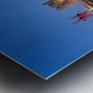 Guggenheim Museum in Bilbao at night with river view Metal print