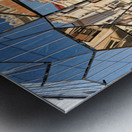 Modern building reflects city life in Bilbao Spain Metal print