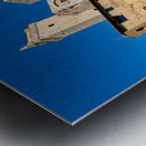 Visitors explore Piazza della Cisterna in San Gimignano Metal print