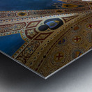 Inside the frescoed Sala del Consiglio in Volterra Tuscany Metal print