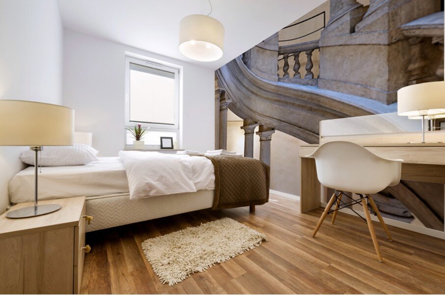 Helicoidal staircase design in Galleria Nazionale dArte Antica – Wall Mural 1