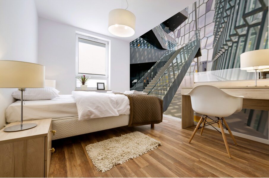 Unique design inside Harpa Opera House in Reykjavik – Wall Mural 1