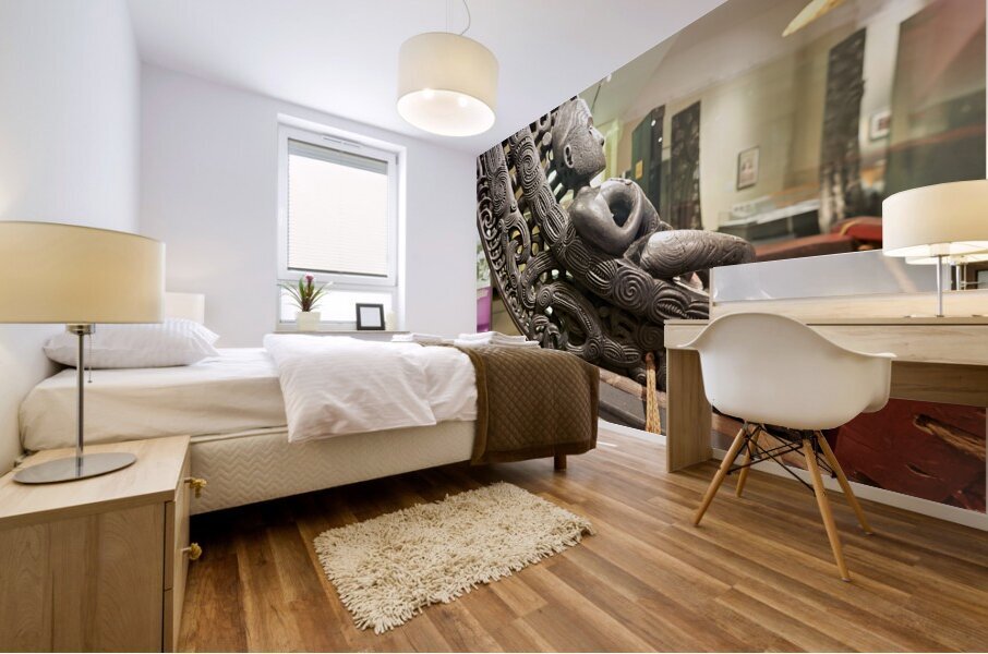 Auckland. New Zealand. Auckland War Memorial Museum. Maori Natural History Gallery Mural print