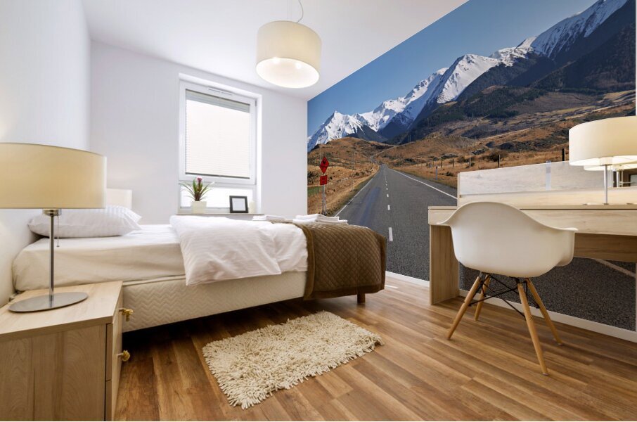 New Zealand. Southern Alps. Driving to Arthur Pass on State Highway 73 Mural print