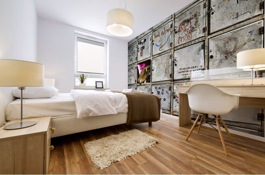 A locker in an orphanage of Siem Reap Cambodia Mural print