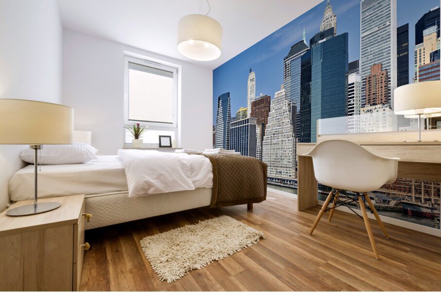 New York. Manhattan skyline. United States. Mural print