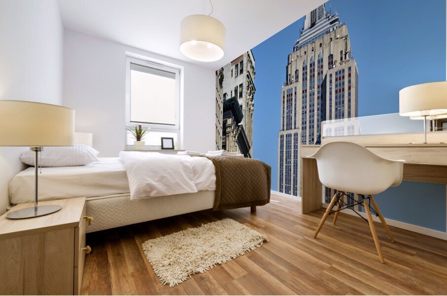 New York. Manhattan. United States. The Empire State Building Mural print