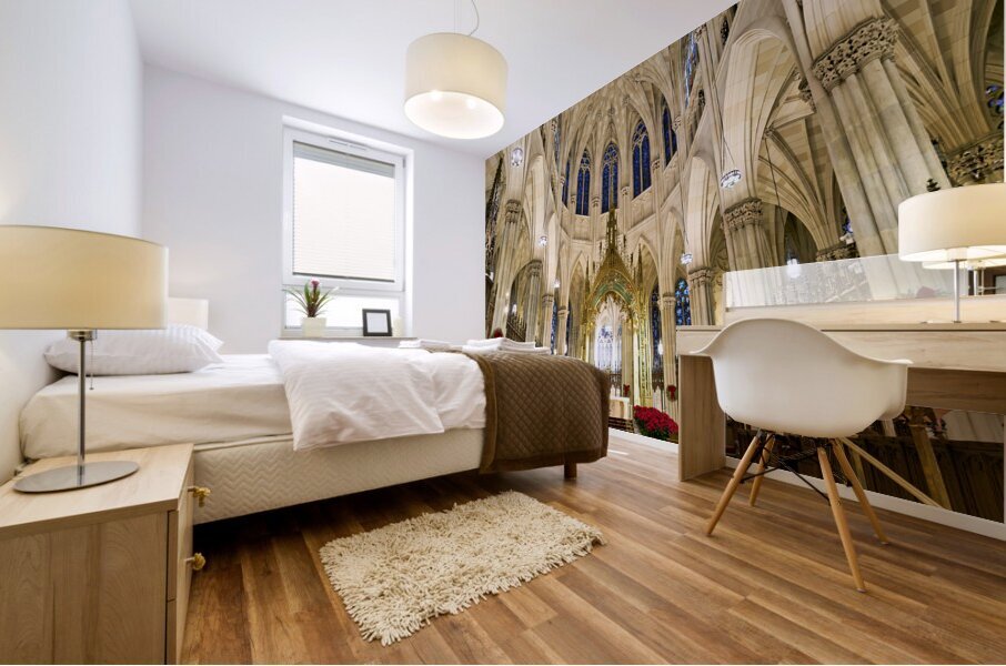 New York. Manhattan. United States. St. Patricks Cathedral Mural print
