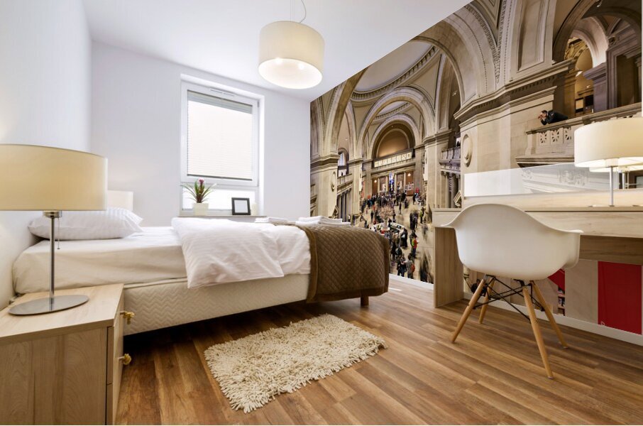 New York. Manhattan. United States. The Metropolitan Museum of Art. The entrance hall Mural print