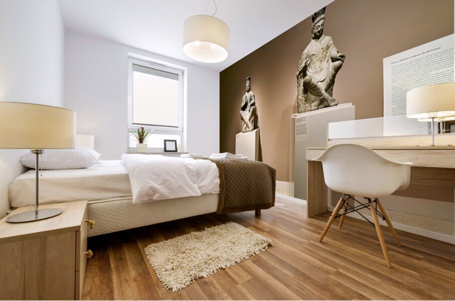 New York. Manhattan. United States. The Metropolitan Museum of Art. Asian Art Gallery. Bodhisattva with crossed ankles Mural print