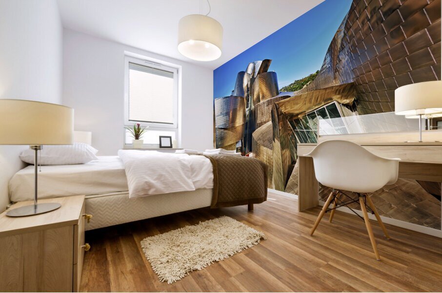 Bilbao Biscay Spain. Guggenheim Museum Mural print
