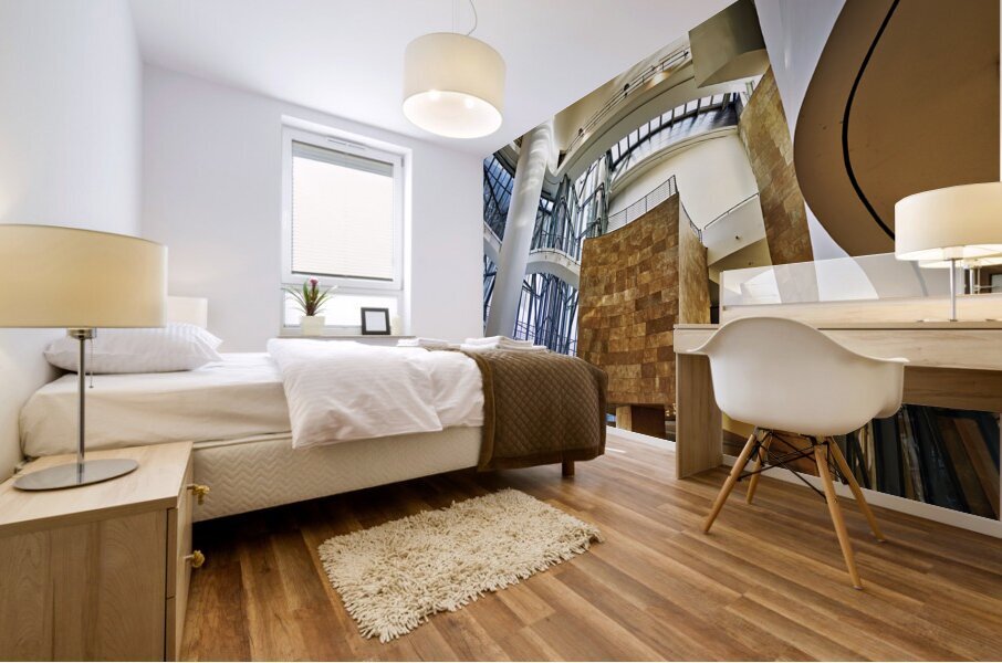 Bilbao Biscay Spain. The interiors of the Guggenheim Museum Mural print