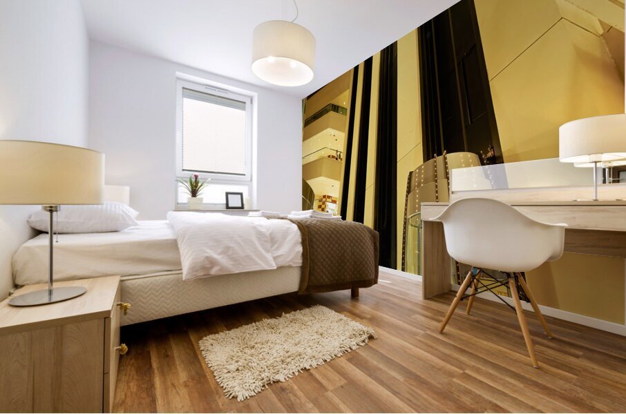 Singapore. The futuristic interiors of the Pan Pacific 5 star hotel Mural print