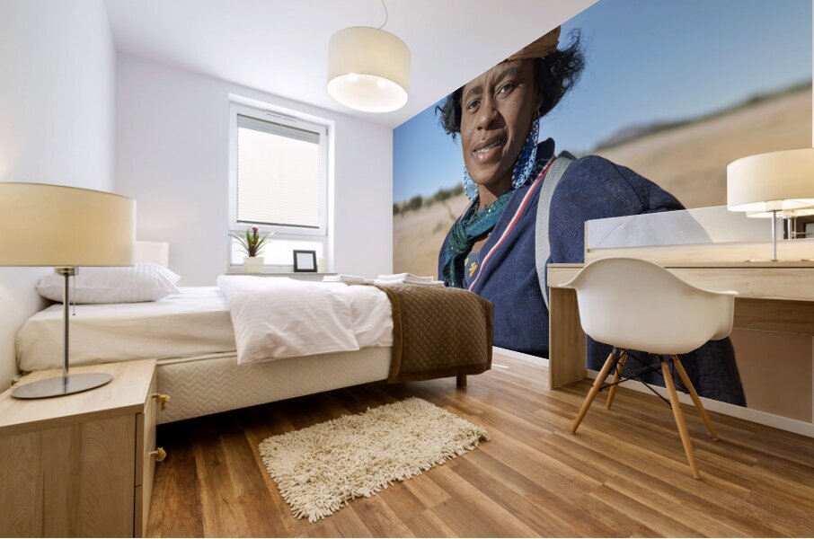 Namibia. Portrait of a woman of Herero Bantu ethnic group Mural print