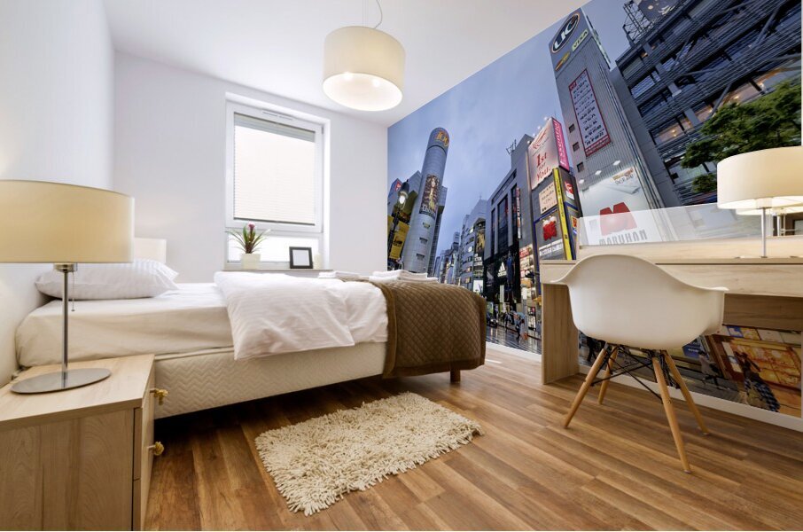 Japan. Tokyo. Shibuya district at night Mural print