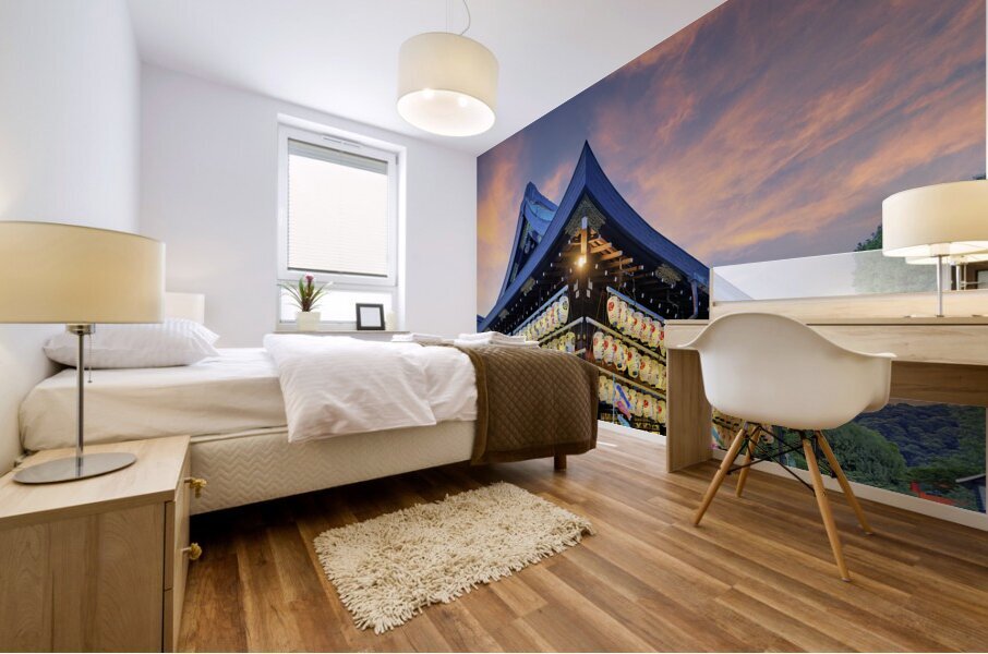 Japan. Kyoto. Yasaka shrine temple Mural print