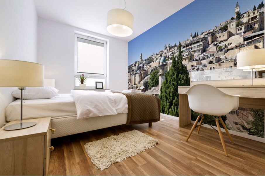 Jerusalem Israel. View of the old city Mural print