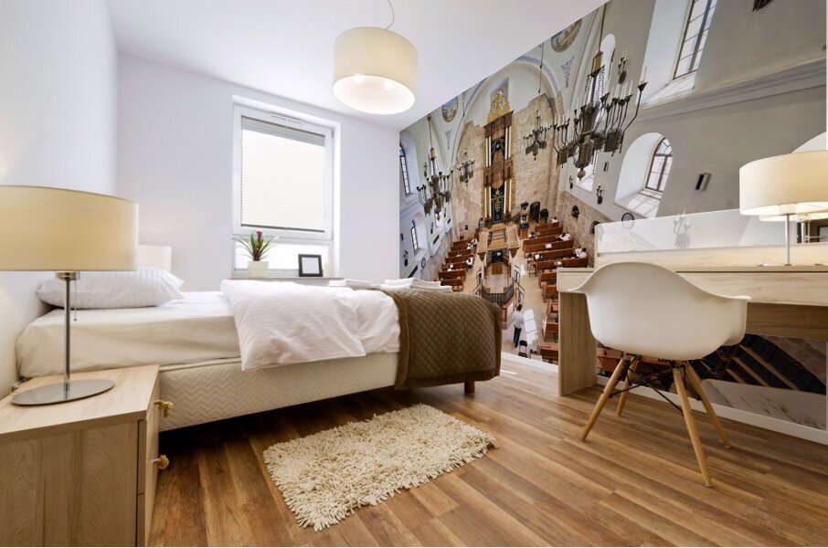 Jerusalem Israel. The Hurva Synagogue also known as Hurvat Rabbi Yehudah he-Hasid Mural print