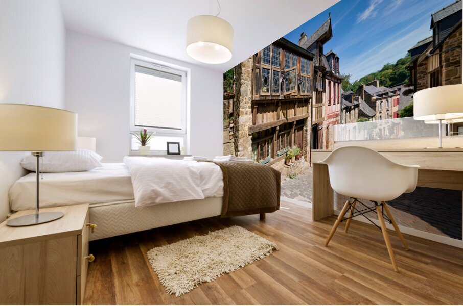 Dinan Brittany France. Timber houses Mural print