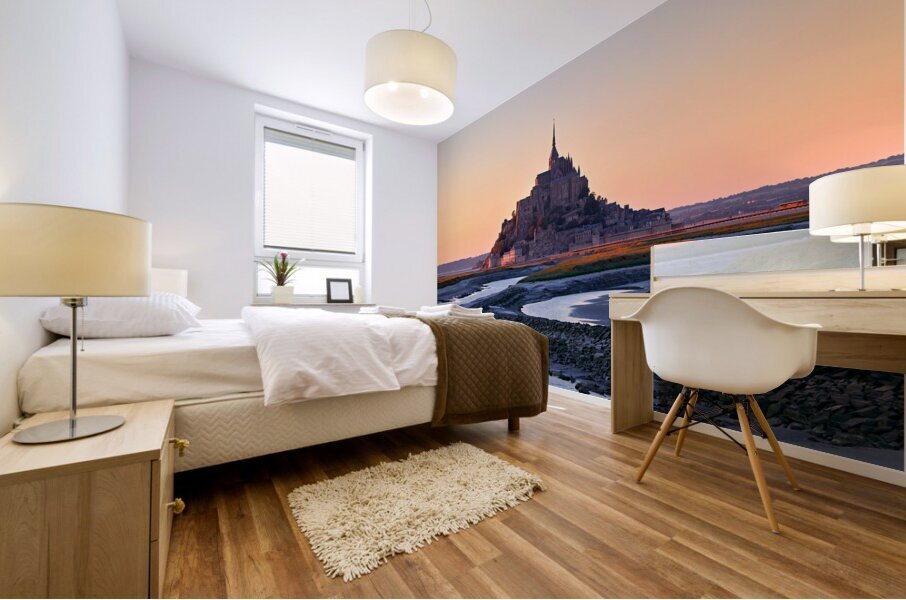 Mont Saint Michel Normandy France at dusk Mural print