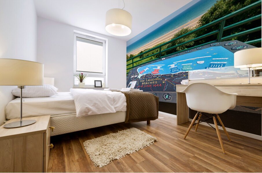 Colleville sur Mer. France. The Normandy American Cemetery and Memorial Mural print