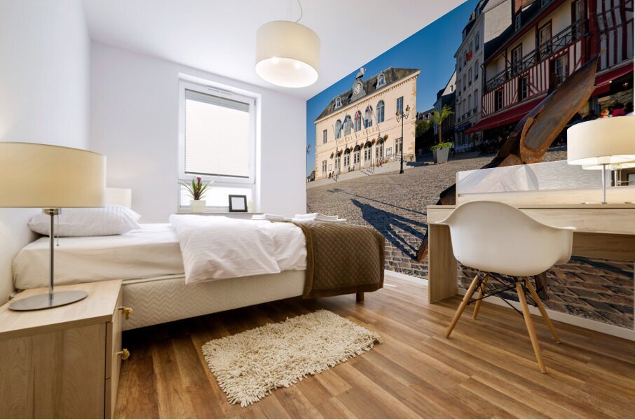 Honfleur Normandy France. The town Hall Hotel de Ville Mural print