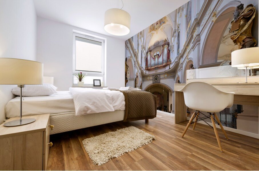 Germany Bavaria Munich. Peterskirche. St. Peters church Mural print