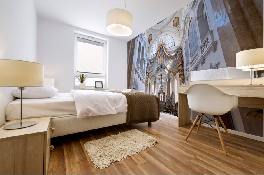 Germany Bavaria Romantic Road. Fussen. The parish church of St. Mang Mural print