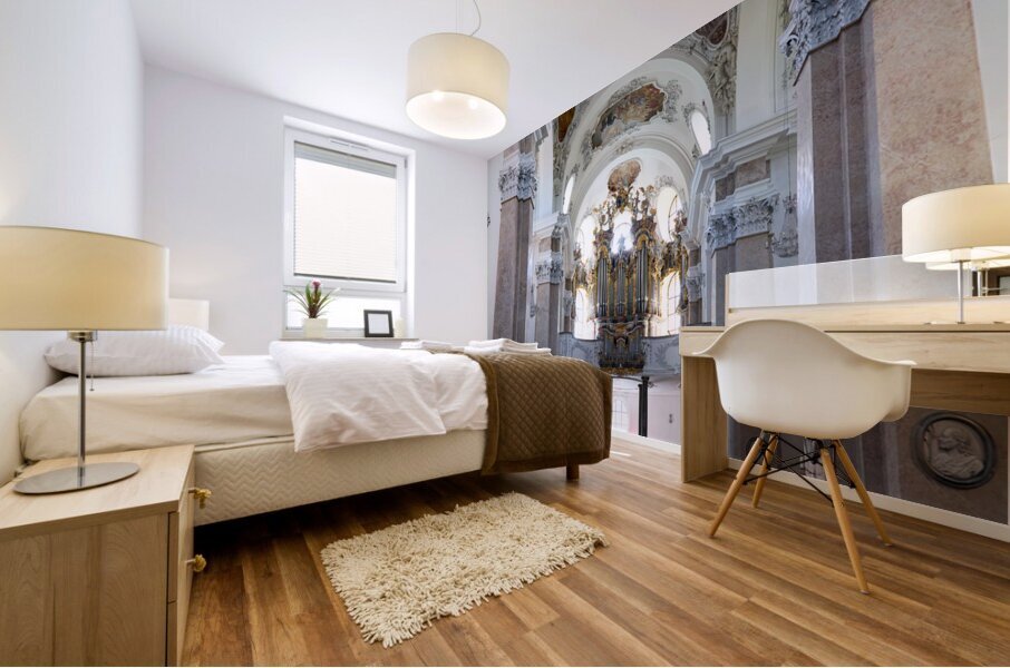 Germany Bavaria Romantic Road. Fussen. The parish church of St. Mang Mural print