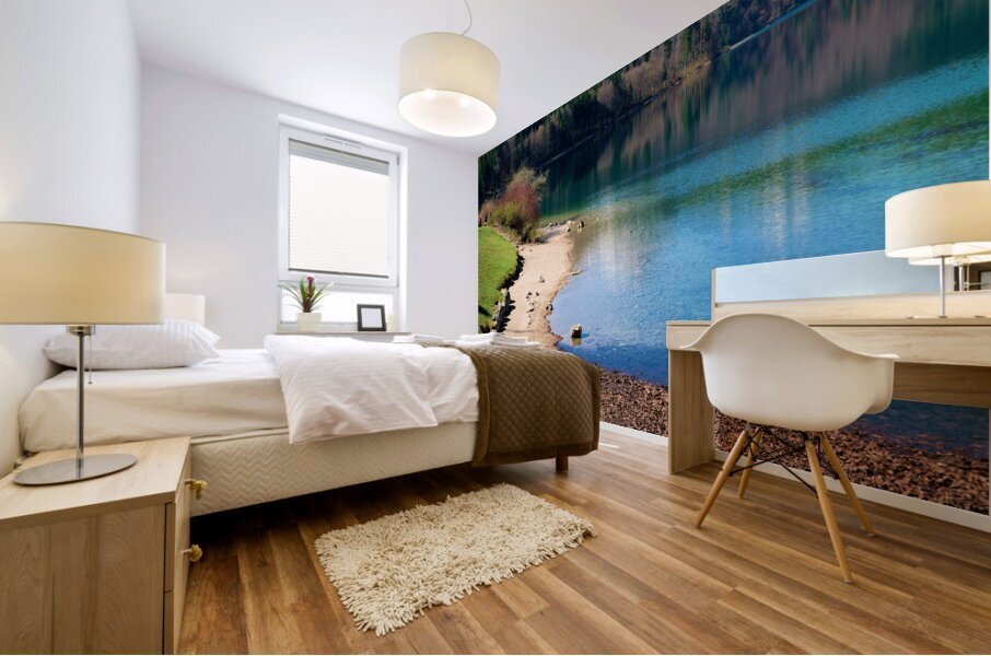 Germany Bavaria Romantic Road. Fussen. Alpsee lake Mural print