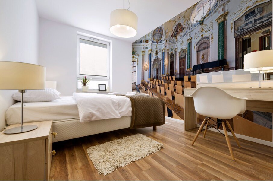 Germany Bavaria Romantic Road. Fussen. St. Mang Abbey Mural print