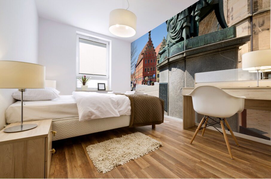 Germany Bavaria Romantic Road. Historische Altstadt Dinkelsbuhl. Old Town Mural print