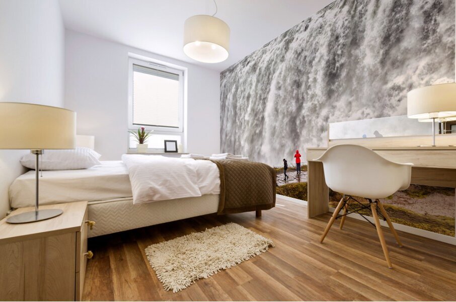 Dettifoss is a waterfall on the river Jökulsá á Fjöllum in the north of Iceland. It is the most powerful waterfall in Europe. Mural print