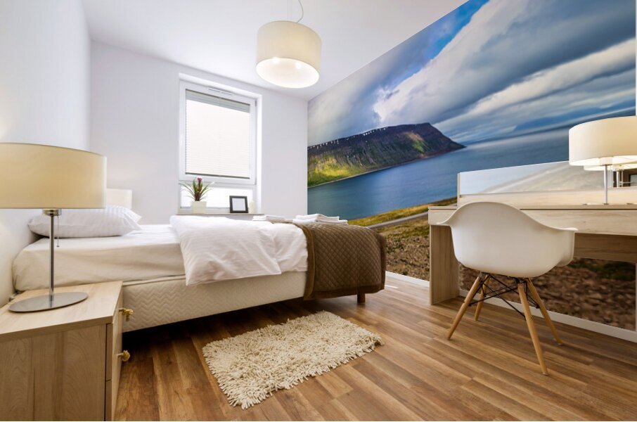 Trod scenic lookout. Westfjords. Iceland Mural print