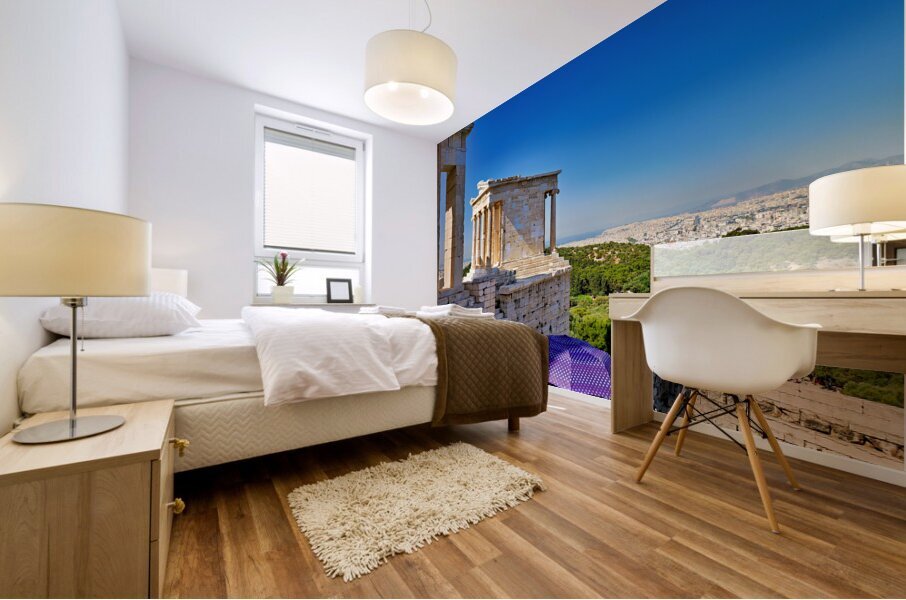 Athens Greece. Propylaea the gate at the entrance of the Acropolis Mural print